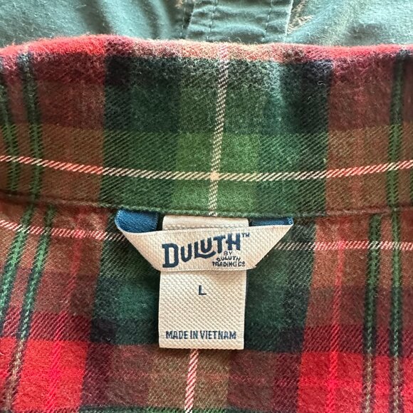 Duluth Trading Free Swingin Flannel Robe Womens Size L Pockets Lounge Soft Plaid - Picture 8 of 10